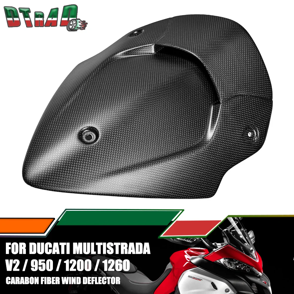 

For DUCATI Multistrada V2 950 1200 1260 S Enduro Accessories Carbon Fiber Front Fairing Motorcycle Windshield Wind Deflectors