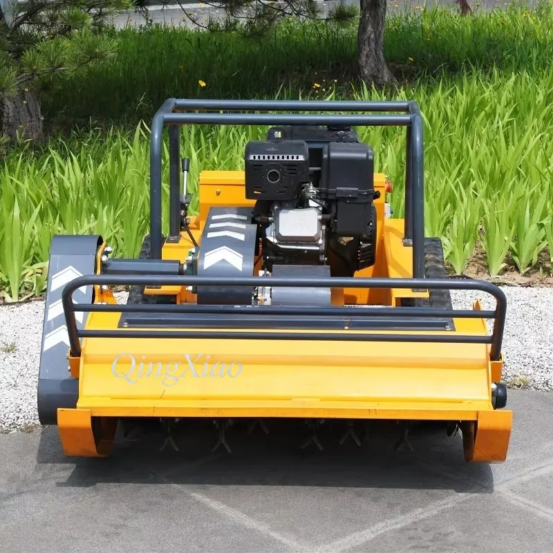 Tracked Rotary Blade Lawn Mower Durable Grass Cutting Equipment Great Terrain Adaptability For Outdoor Grass Trimming Weeding