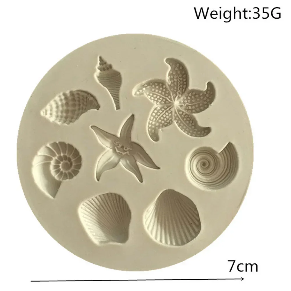 Cake Decorating Tools DIY Sea Creatures Conch Starfish Shell Shape Fondant Cake Candy Silicone Molds Creative DIY Chocolate Mold