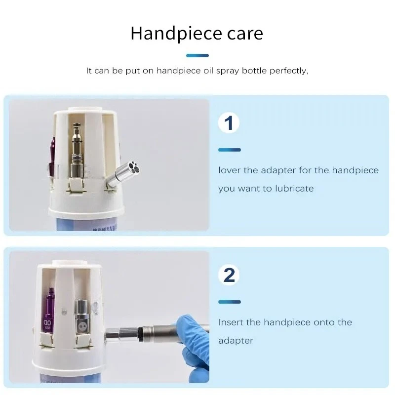 6-in-1 Dental Handpiece Maintenance Machine for Oiling Lubrication Cleaning & Spray Cover, with 5 Style Connectors