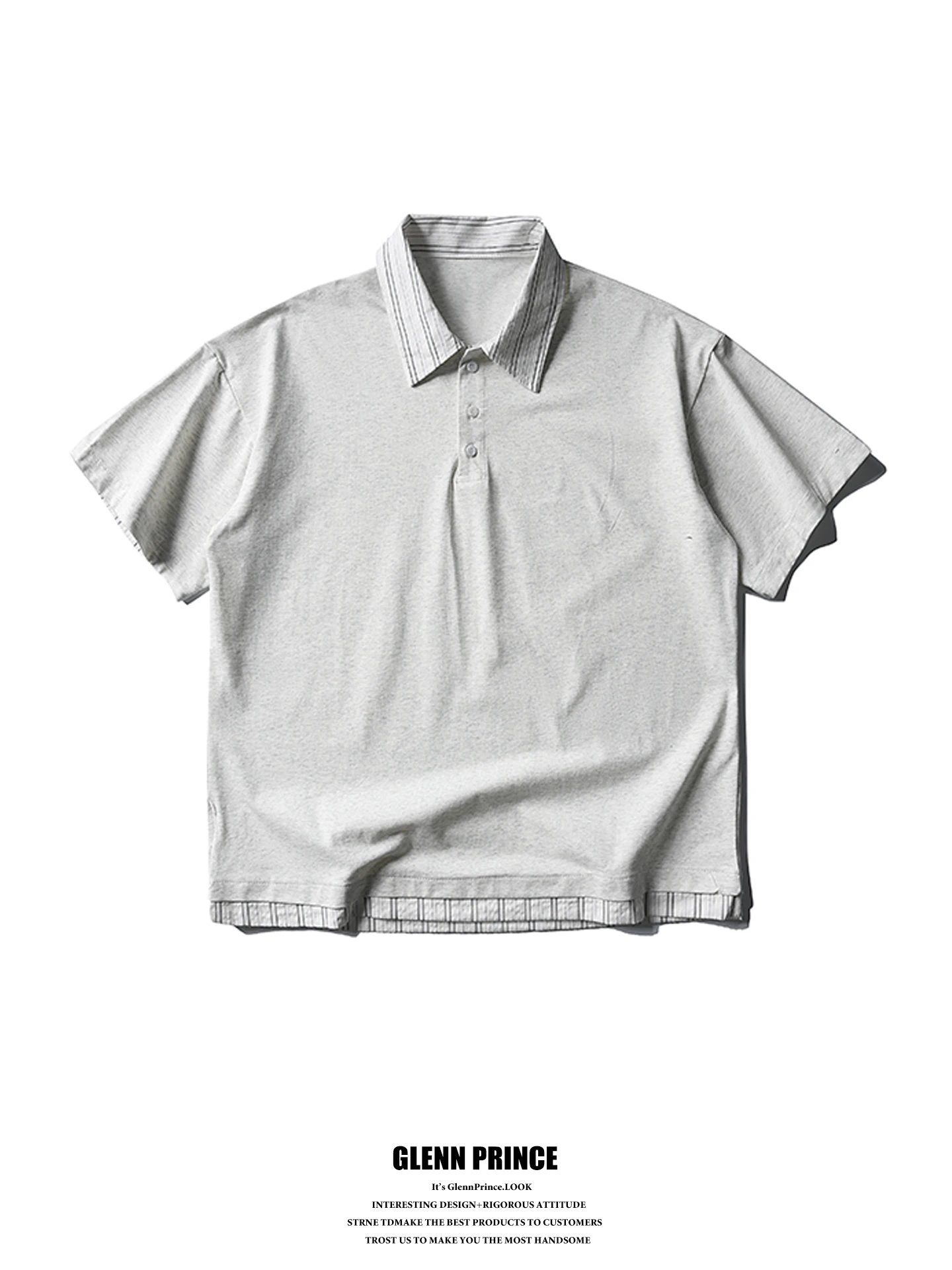 

Cooling Casual Stripe Shirt Short Sleeve Men's Summer T-Shirt American Style Soloona GPstudio Breathable Loose Fit