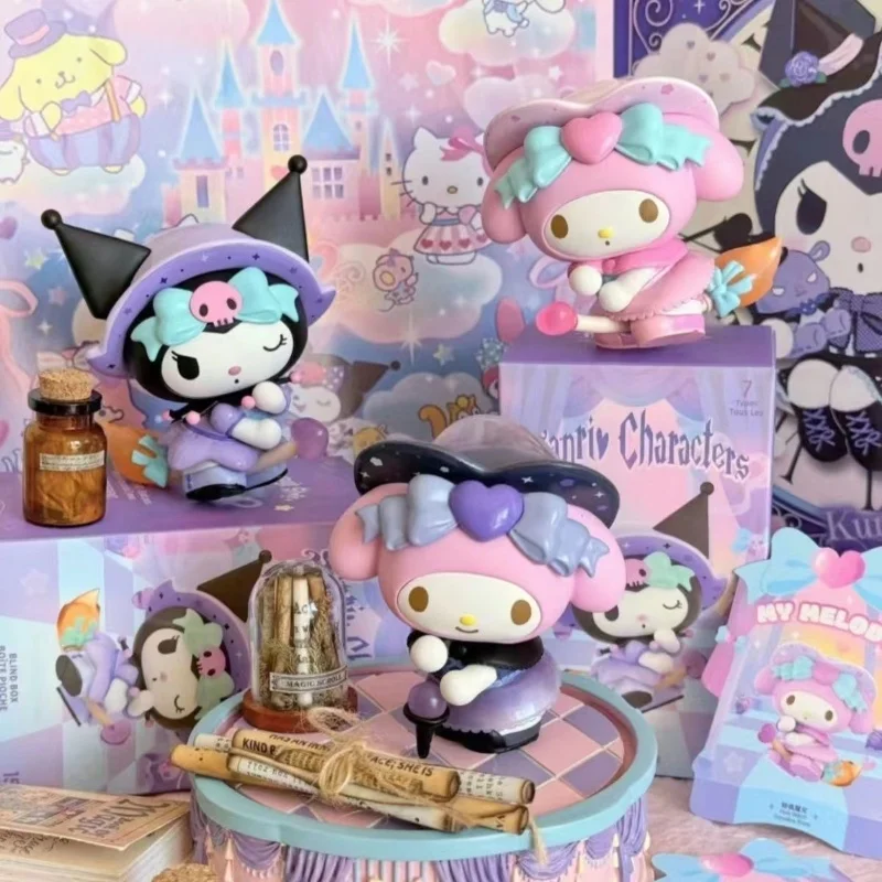 Autentyczna seria Miniso Sanrio Magic Story Blind Box Kulomi Pacha Dog Big-Ear Dog Model Dekoracja stołu dla dzieci Prezent świąteczny