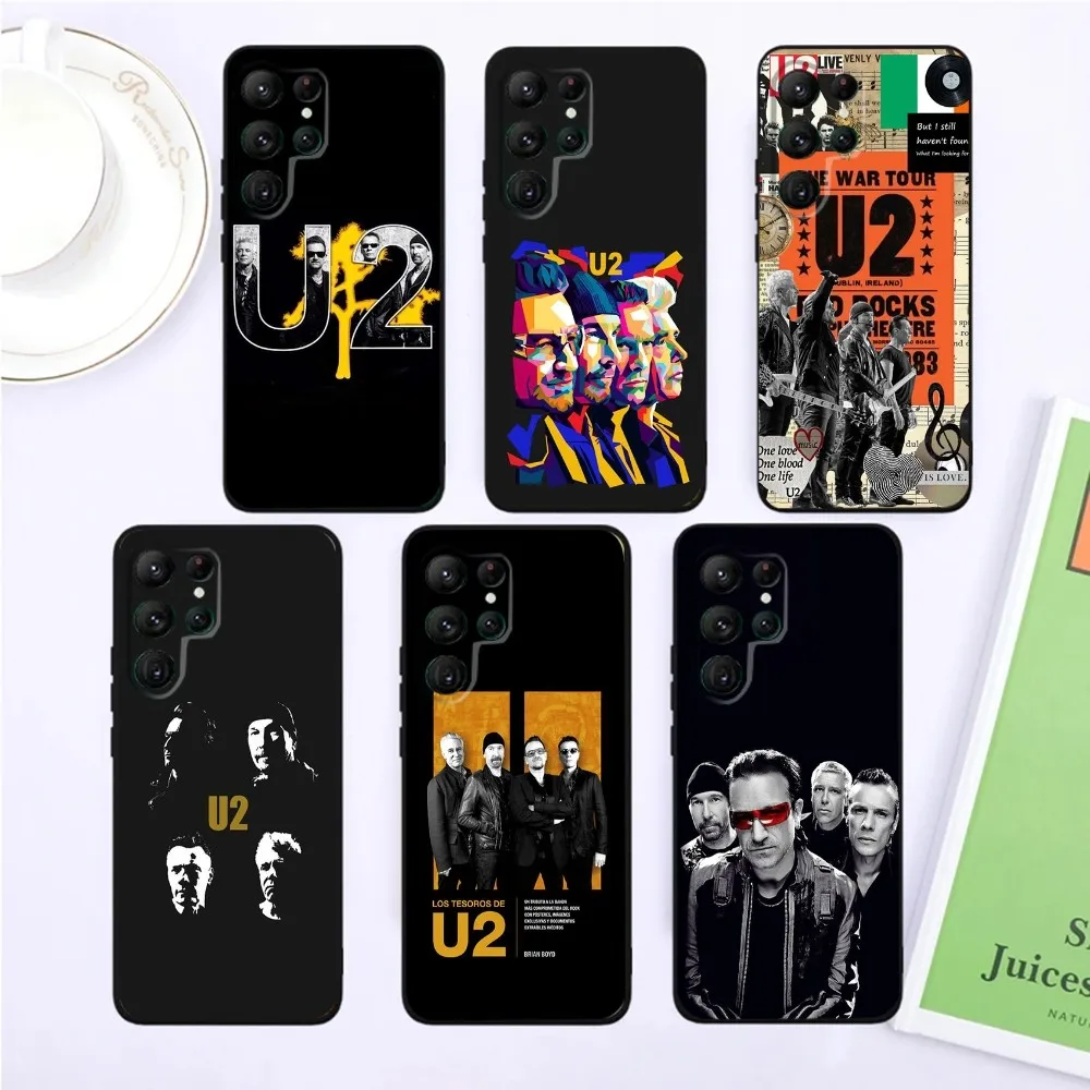 

Bnad U2 Pop Phone Case For SamsungS24,S23,S22,S21,Ultra Pro S10,S30Plus,S9,20lite Black Cover