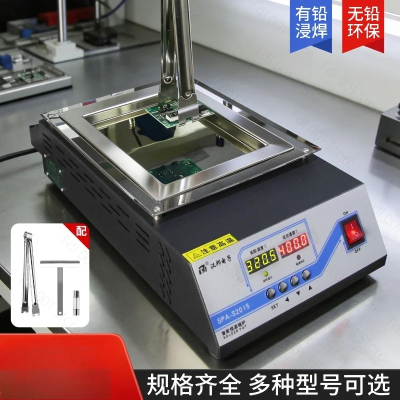 Desktop dip welding machine solder pot tin furnace rectangular tin furnace connector high power lead-free hot tin
