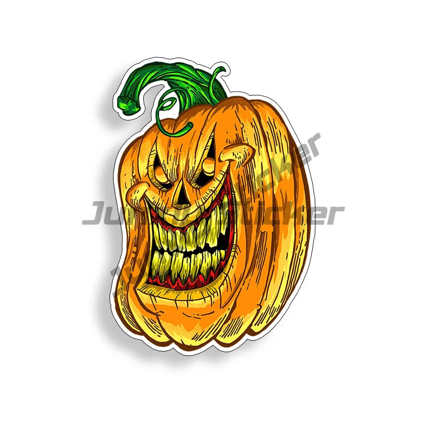 

Laughing Evil Pumpkin Sticker Car Window Bumper Laptop JDM Vinyl Decal Halloween