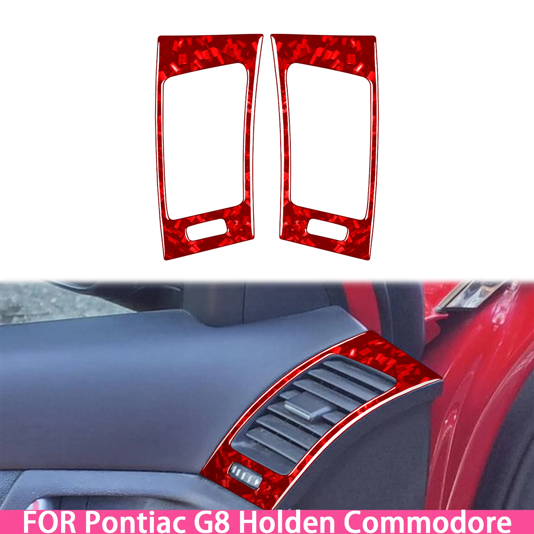 

Forged Carbon Fiber Car Front Door Air Outlet Frame Accessories Sticker FOR Pontiac G8 2008-2009 Holden Commodore 2006-2012
