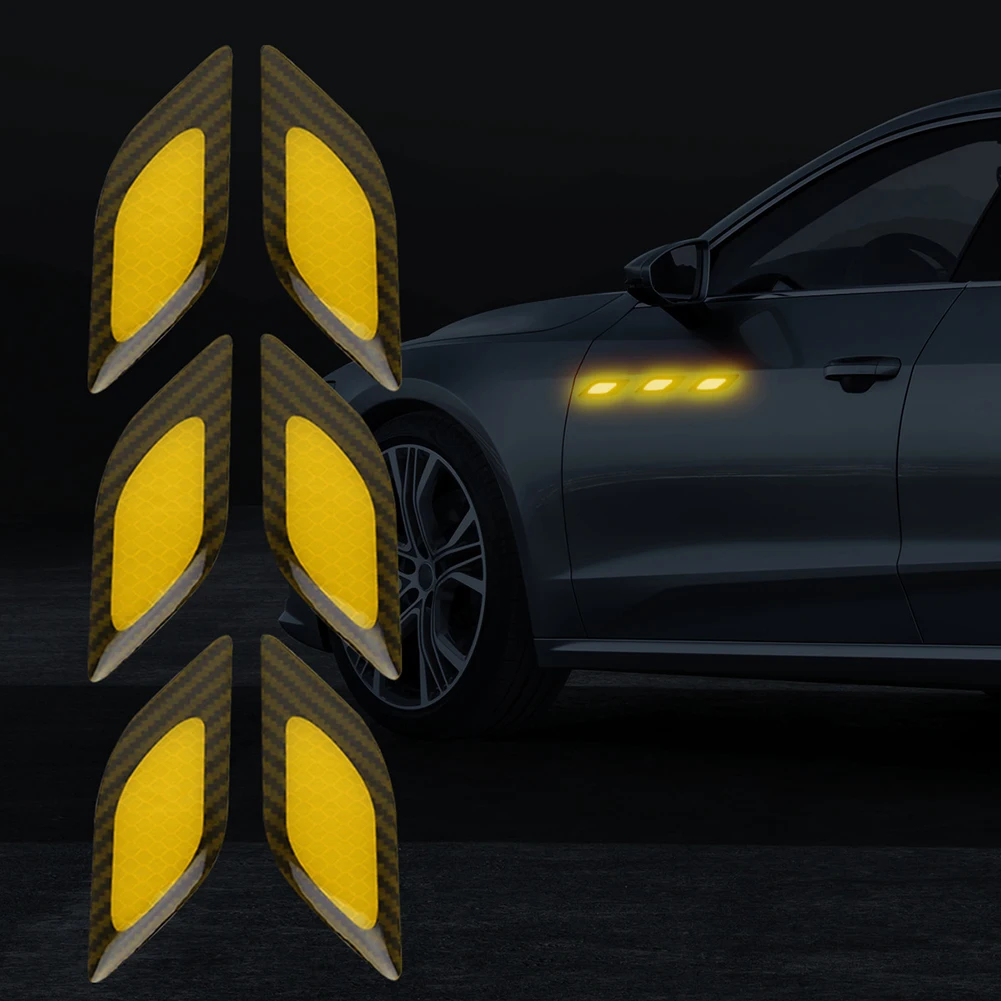 Car Door Tape Reflective Safety Stickers Car Reflective Stickers Eye-catching Reflective Design Handmade Epoxy Resin