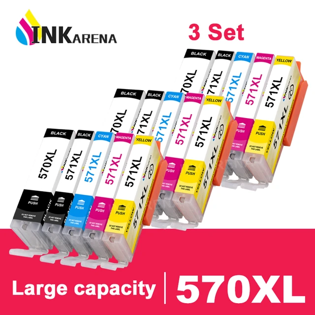INKARENA Canon MG5750 MG5751 MG5752 MG5753 MG 5750 5751 5752 5753 murekkep kartu u PIxma yaz c 5C murekkep kartu u PGI570 AliExpress