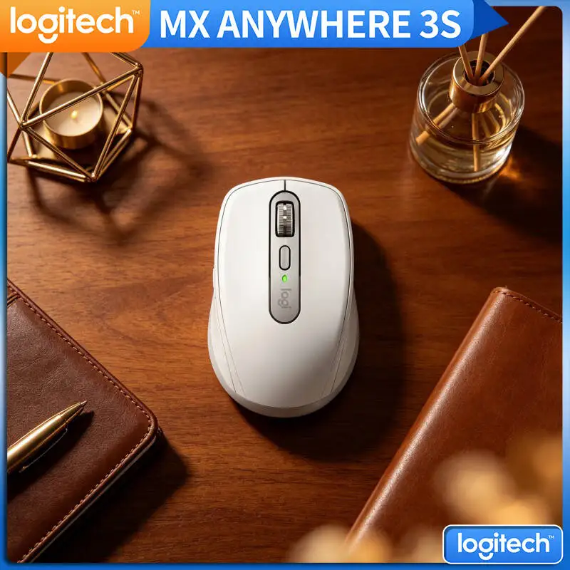 Wireless MX Anywhere 3S - 8K DPI, Hyper-Scroll, Anti-Slip Grip, Great for Shop Counter & Office Cubicle