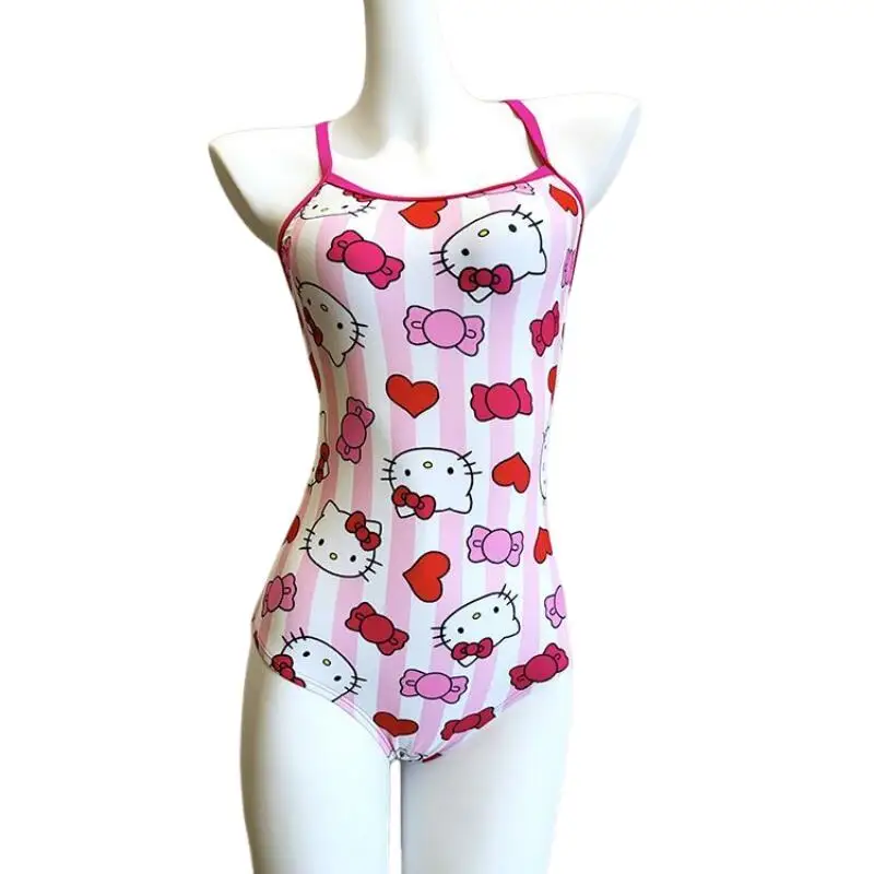 

Купальник Sanrio Hello Kitty: Новинка, креативный дизайн, мультяшный пляжный комплект с юбкой, модный, для девочек, в стиле Ins Kawaii, бикини, студенческий, для соревнований
