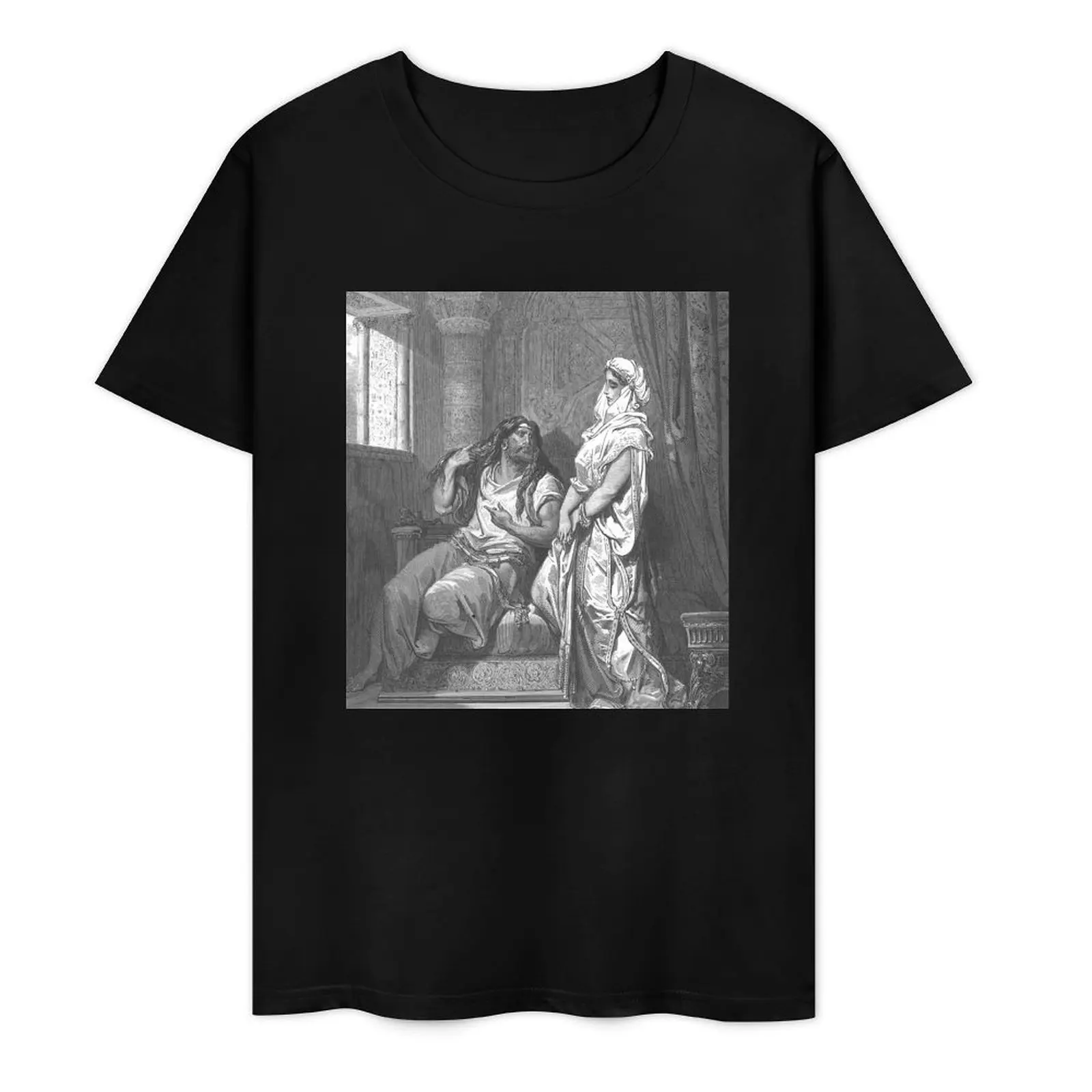 Samson and Delilah (1866) - Gustave Doré T-Shirt vintage graphic tee plain sports fans mens graphic t-shirts