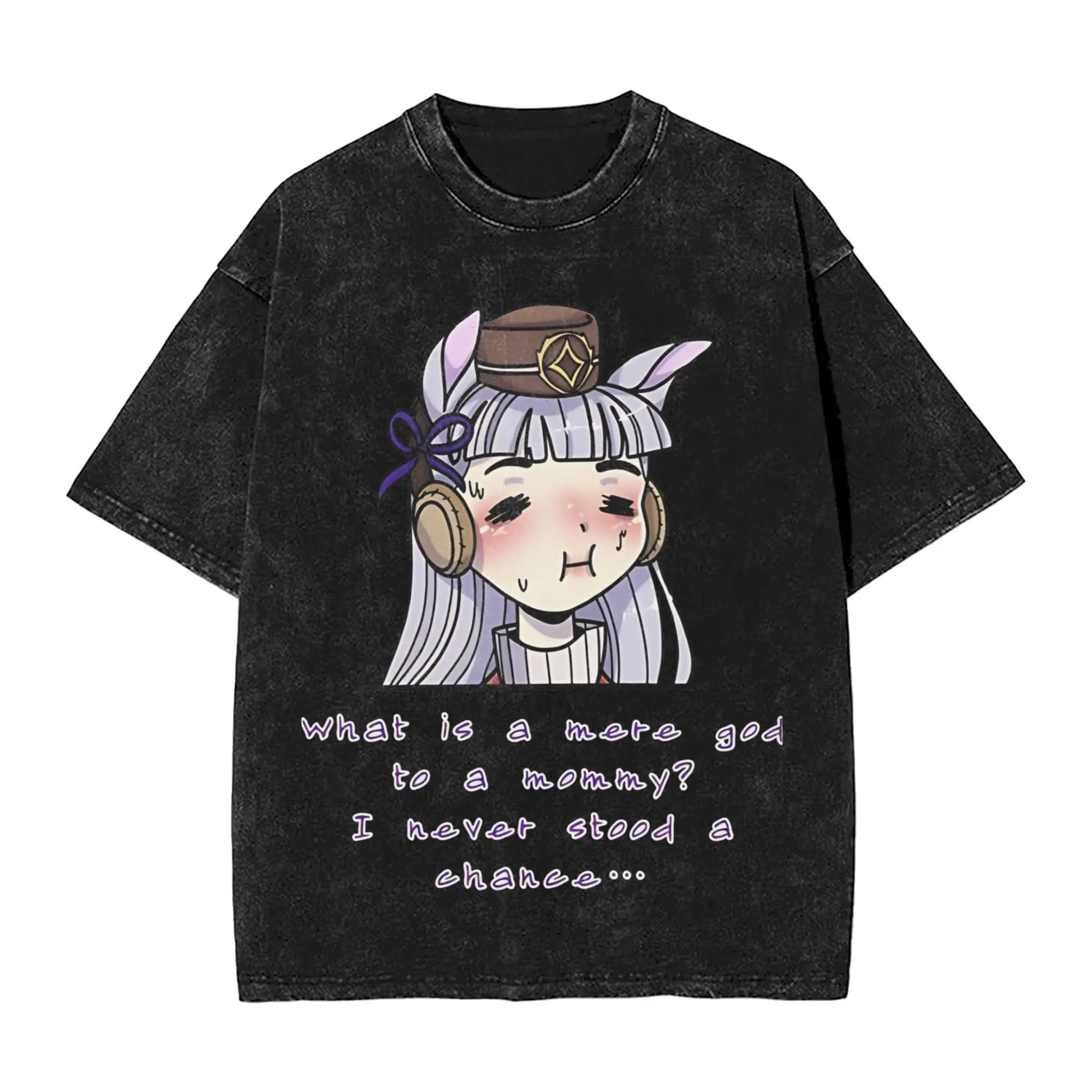 Uma Musume الذهب السفينة كونندروم تي شيرت غسلها Harajuku تي شيرت خمر للرجال النساء بلايز الشارع الشهير المطبوعة بلايز تيز