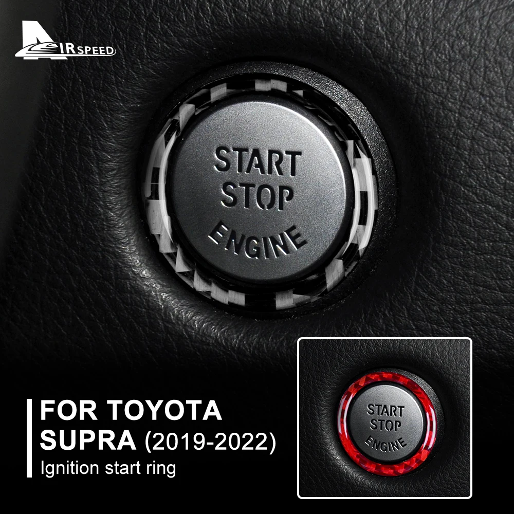 

Real Soft Carbon Fiber For Toyota Supra GR A90 A91 MK5 2019 2020 2021 2022 2023 2024 2025 Start Stop Car Engine Ring Sticker