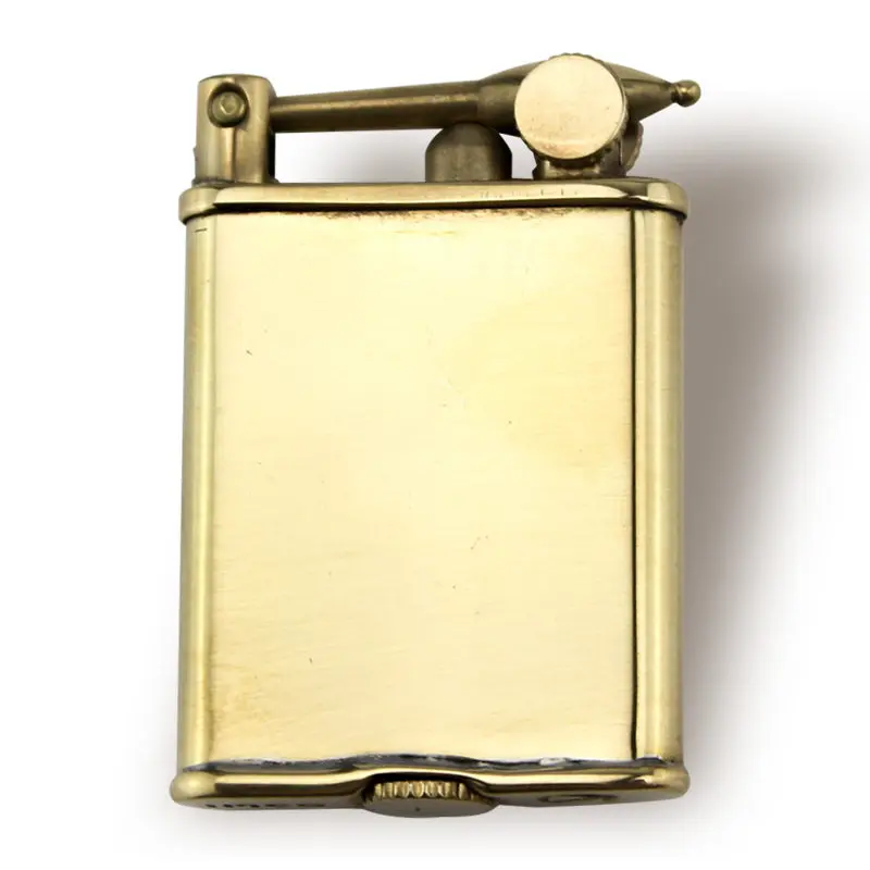 IMCO-Metal Gasoline Lighter Thin Square Brass Lighters Retro Refueling Cigarette Lighter