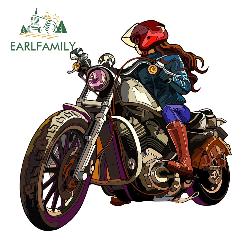 

EARLFAMILY 13 см X 12,9 см для мотокросса, женские наклейки на автомобиль, простые наклейки, защита от царапин, украшение для ноутбука, бампера, автомобильная этикетка