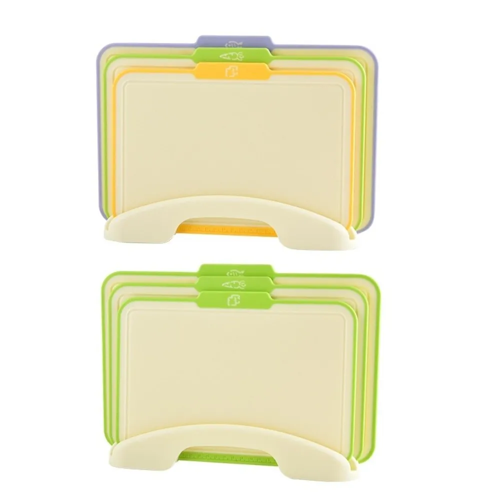 

Easy To Clean Non-Slip Cutting Board Plastic with Storage Stand Chopping Board Square Cutting Plate Mat Food Preparation