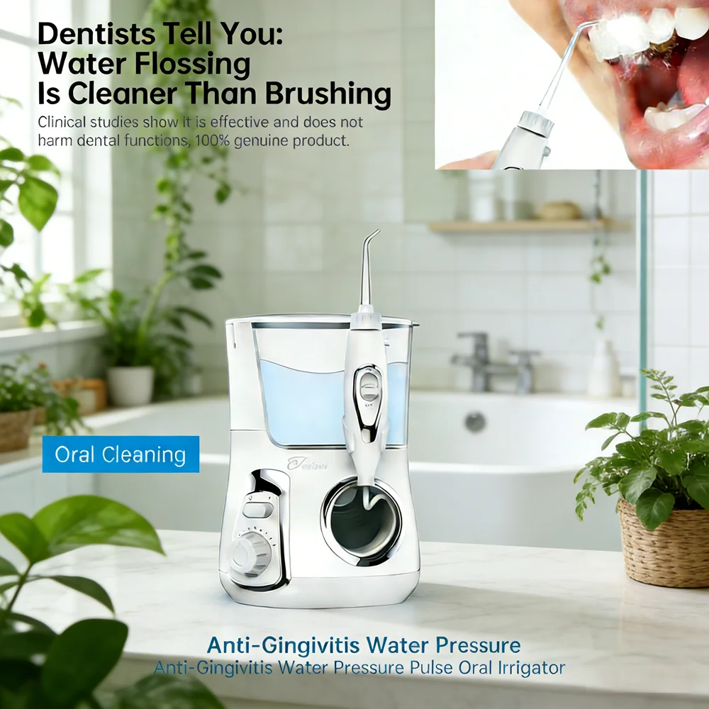 

Электрический ирригатор для полости рта объемом 800 мл, 10 режимов, 5 насадок, настольный, для эффективного ухода за зубами и деснами