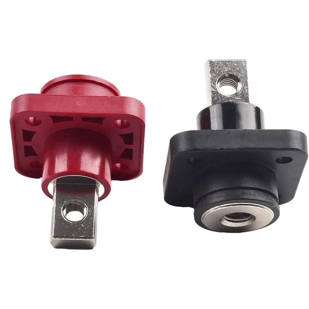 2X Battery Terminals for Lithium Battery Copper Connectors with Click On Cover Wear Resistant and Anti Oxidation