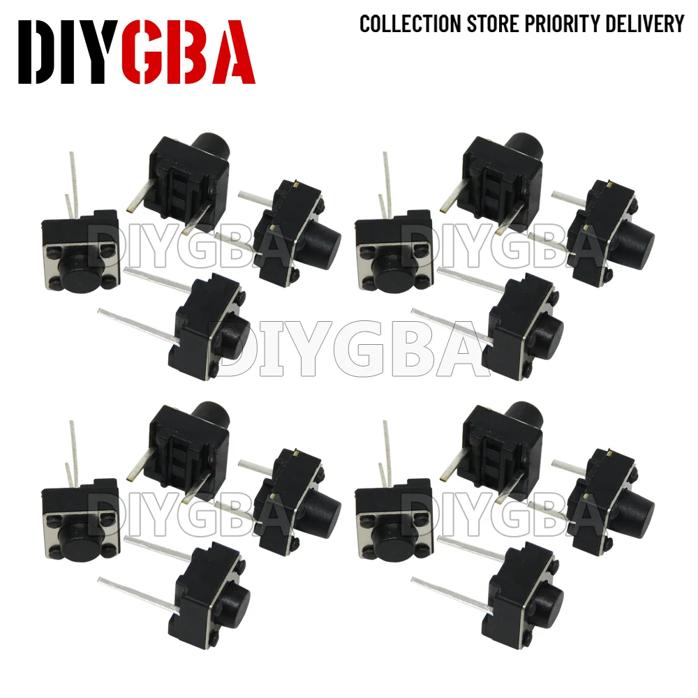 

50Pcs 6x6mm Tactile Tact Micro Mini Push Button Switch PCB Panel Momentary Self-reset DIP 2 Pin Tact Switch 6x6x4.3/5/6/7mm