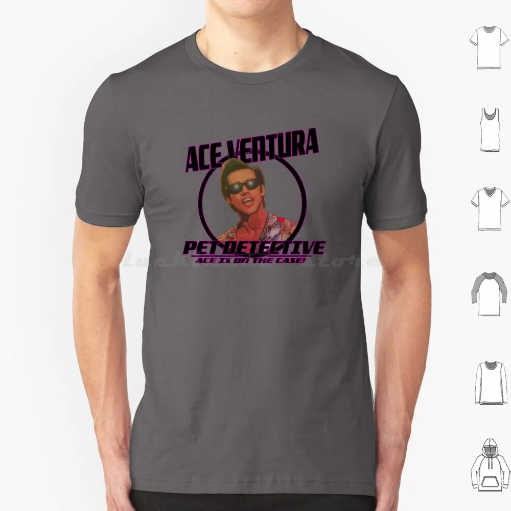 Camiseta Ace Ventura talla grande 100% algodón Ace Ventura mascota Detective Jim Carey películas 90s divertido Cable Guy Alrighty Then