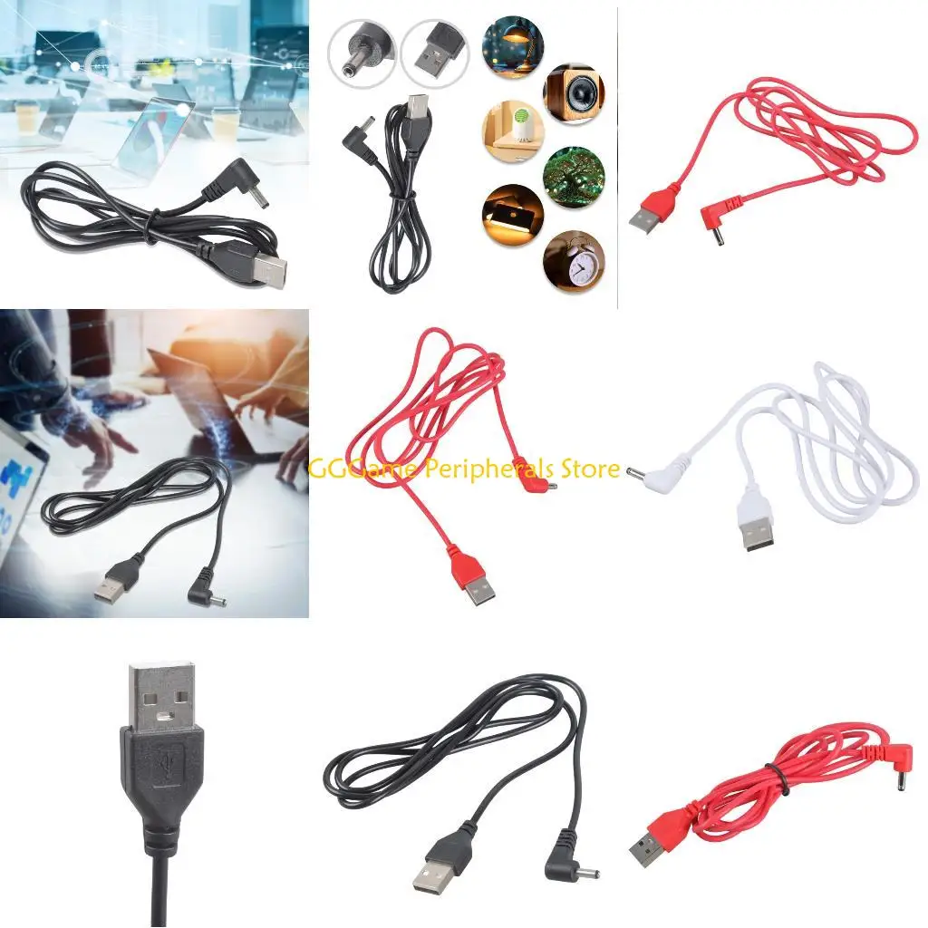 

U55B Right Corner 3.5x1.35mm Male Device Cable 1M Length Consistent Speakers Lamplights Professional Use