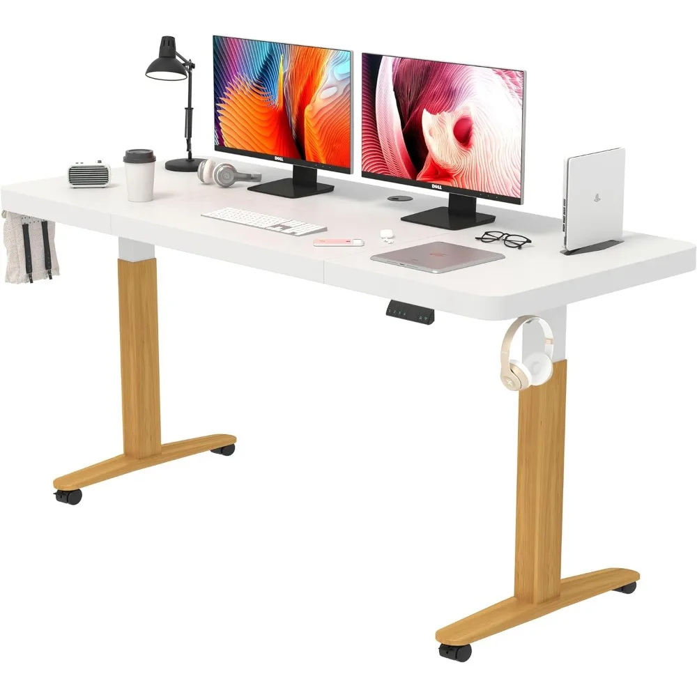 Electric Standing Desk, 55 x 28 inches Height Adjustable Desk, Ergonomic Home Office Sit Stand Up Desk