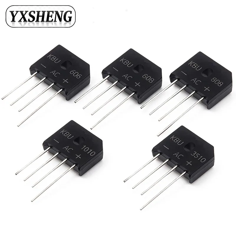 10PCS 600V 800V 1000V Diode Bridge Rectifier 2A 3A 4A 6A 8A 10A 15A KBP206 KBP210 KBP310 KBL406 KBL410 608 610 KBU810 1010 1510