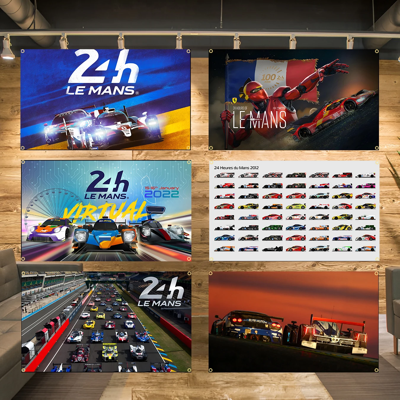 90x150cm 3X5FT 24 Hours Of Le Mans Car Flag Polyester Digital Printing Banner for Bedroom Wall Art Out Door Decoration