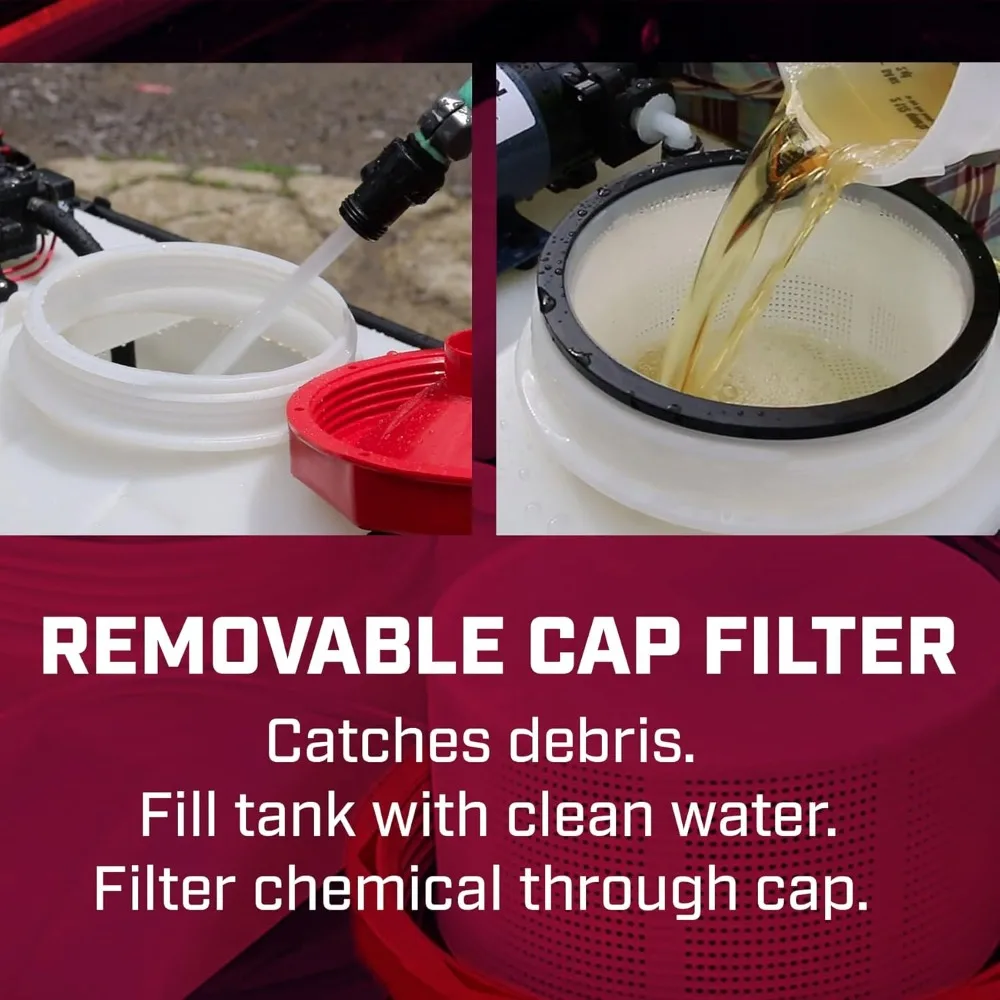 بخاخ ATV/UTV متعدد الأغراض مصنوع من سعة 25 جالون 2.5 جالون في الدقيقة 12 فولت ديلوكس EZ Mount متعدد الأغراض للحديقة والحديقة واستخدام المزرعة