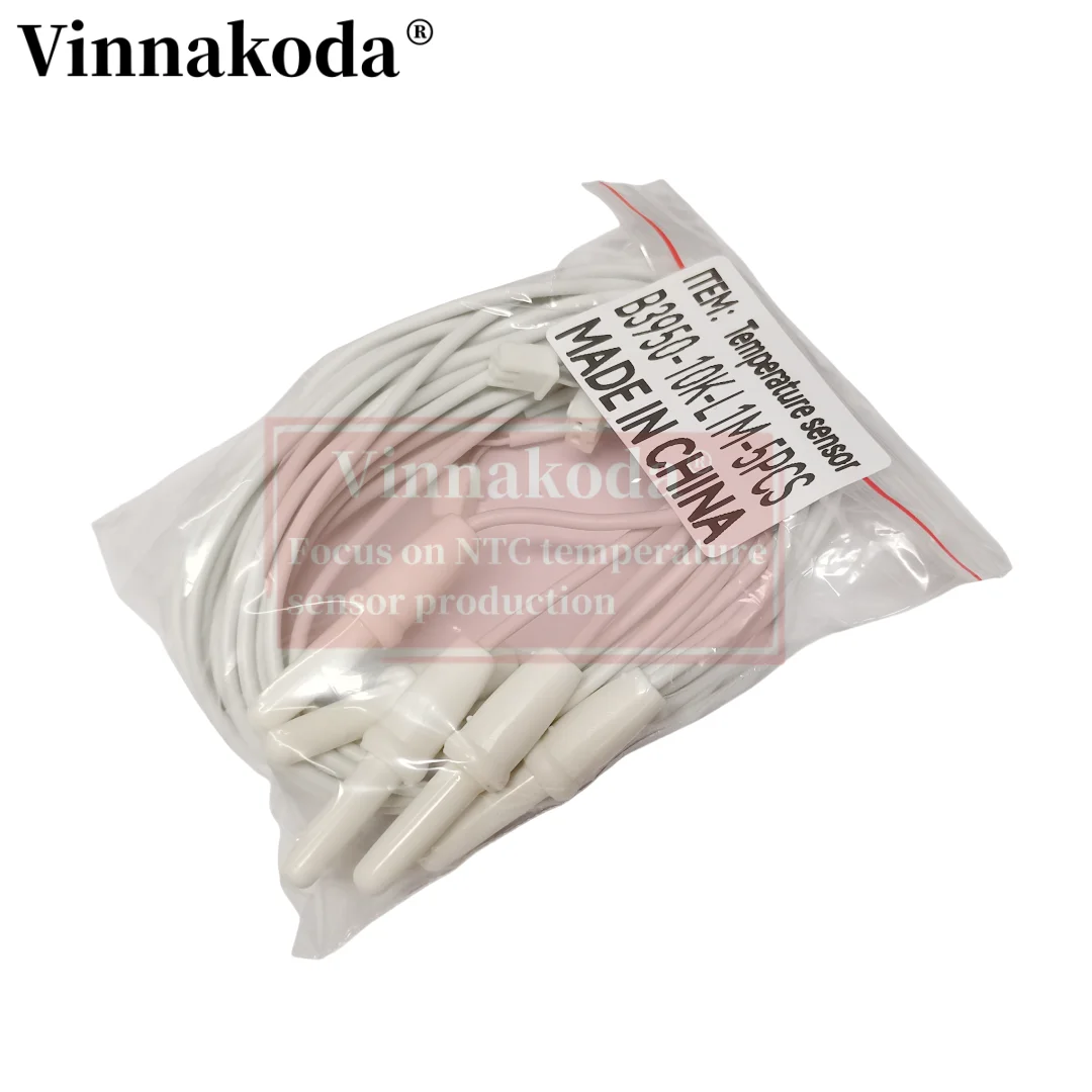 5PCS 10K waterproof temperature sensor head ABS plastic shell NTC negative temperature probe fish tank water temperature probe