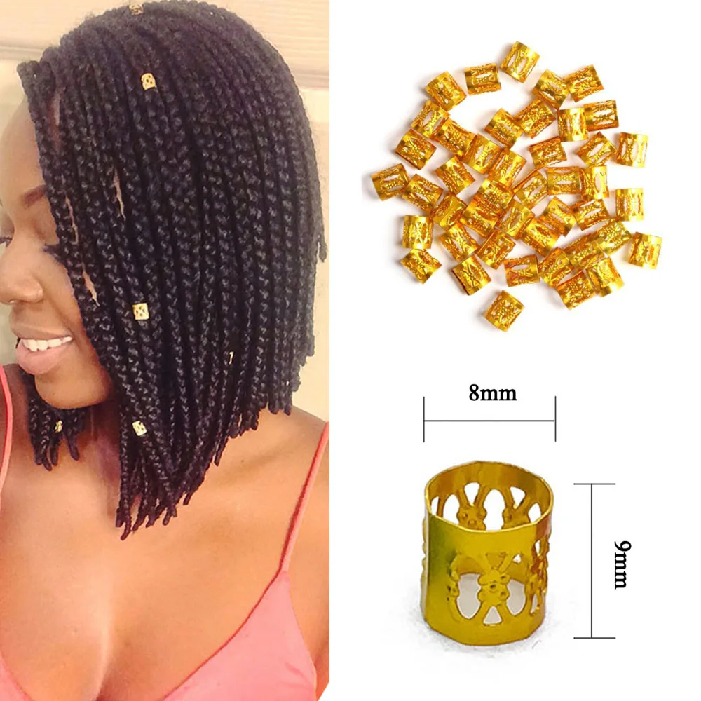 

Colorful Hollow Electroplated Aluminum Hair Extensions Ring Dirt Dreads Fashionable Hanging Hair Clips Hair Accessories
