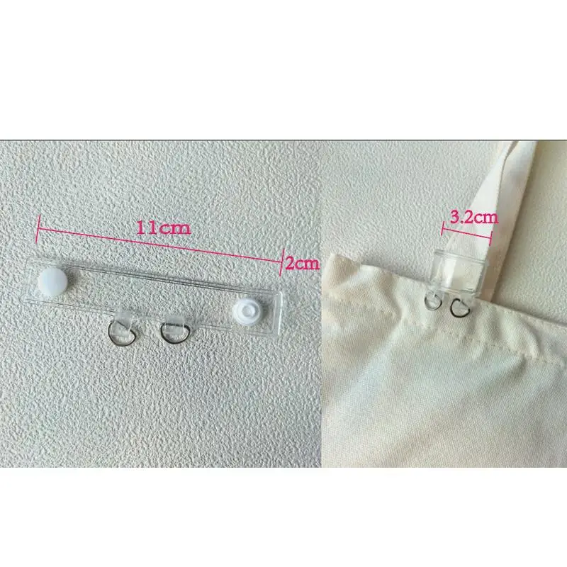 2 Stück PVC-Taschenriemen-Verlängerungsschnalle, transparente Rucksack-Schnalle, Schnappverschluss, Clip, Gepäckzubehör – Detail 7