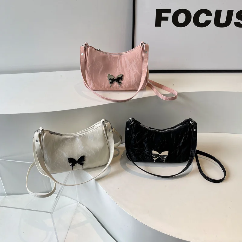 New High -Level Sense Versatile Butterfly Underarian Shoulder Bag Female Popular Fashion Crossbody Bag