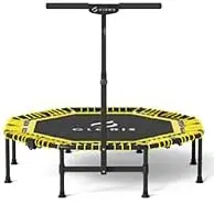 

38in/48in Folding Trampoline with Adjustable Handle, Max Load 220-450lbs, Safe Rebounder for Adults