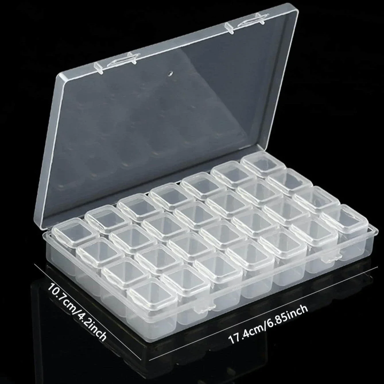 28 grid diamond painting tool storage box, diamond painting embroidery accessory container view 5