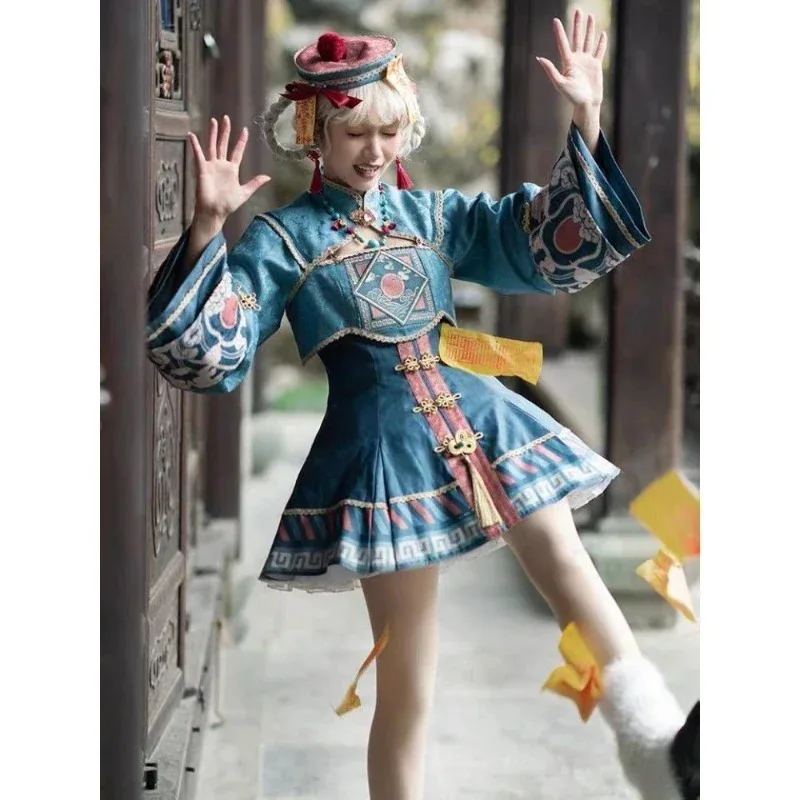 

Easter Japan style Sweet Loli dress cute anime zombie girl cosplay cartoon China vampire women Halloween clothing party P cb;4.f
