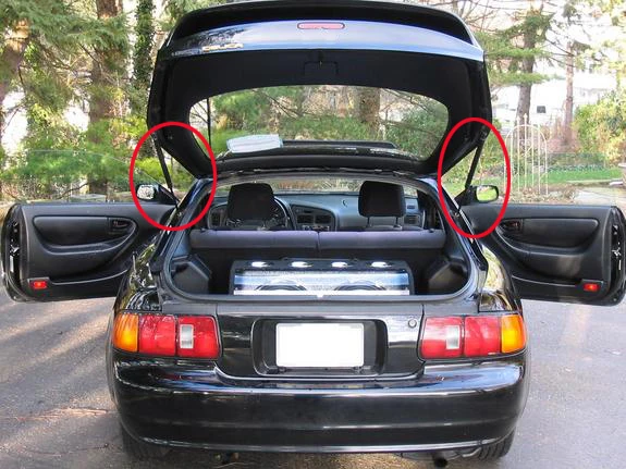 

565MM 2PCS Back Door Stay For 1993-1999 Toyota Celica MK6 T200 Hatchback With Spoiler Rear Tailgate Boot Gas Struts Lift Support