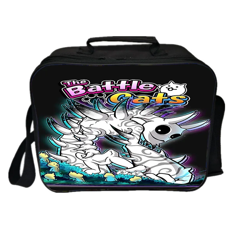 

Insulated Lunch Bag The Battle Cats Printing Insulation Bento Pack Aluminum Foil Rice Bag Meal Pack Student Bento Lunch Handbag