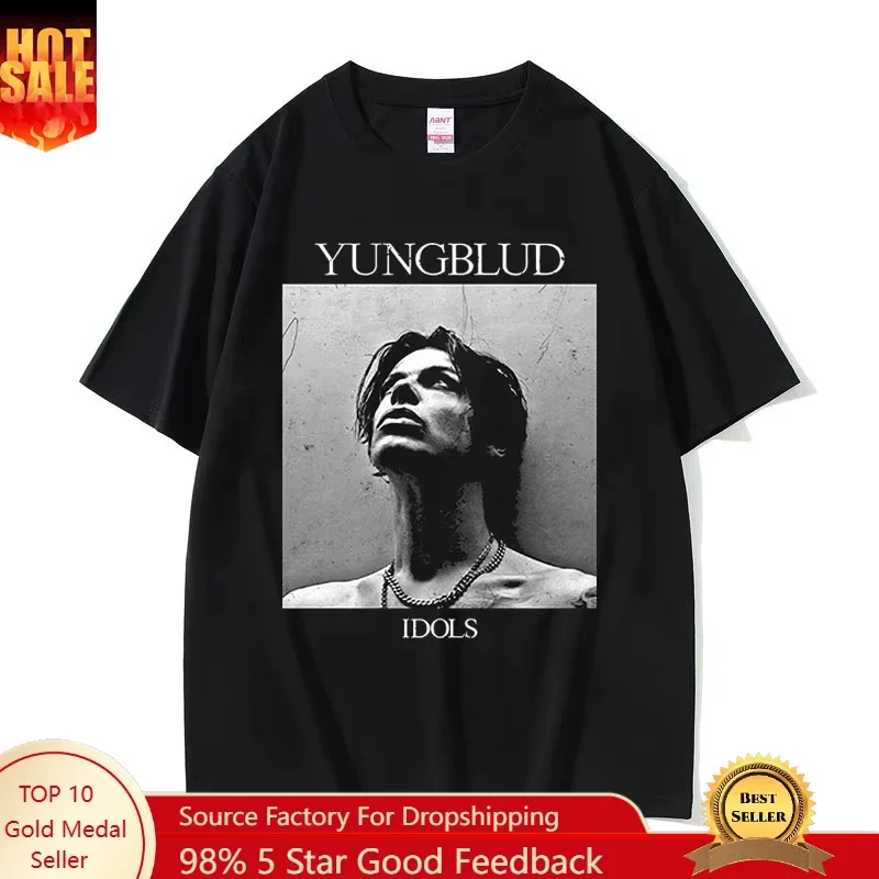 

Rocker Yungblud IDOLS Album Tour 2025 T-shirt Men's Women Hip Hop Rock Summer Short Sleeve T Shirts Casual Vintage T-shirts
