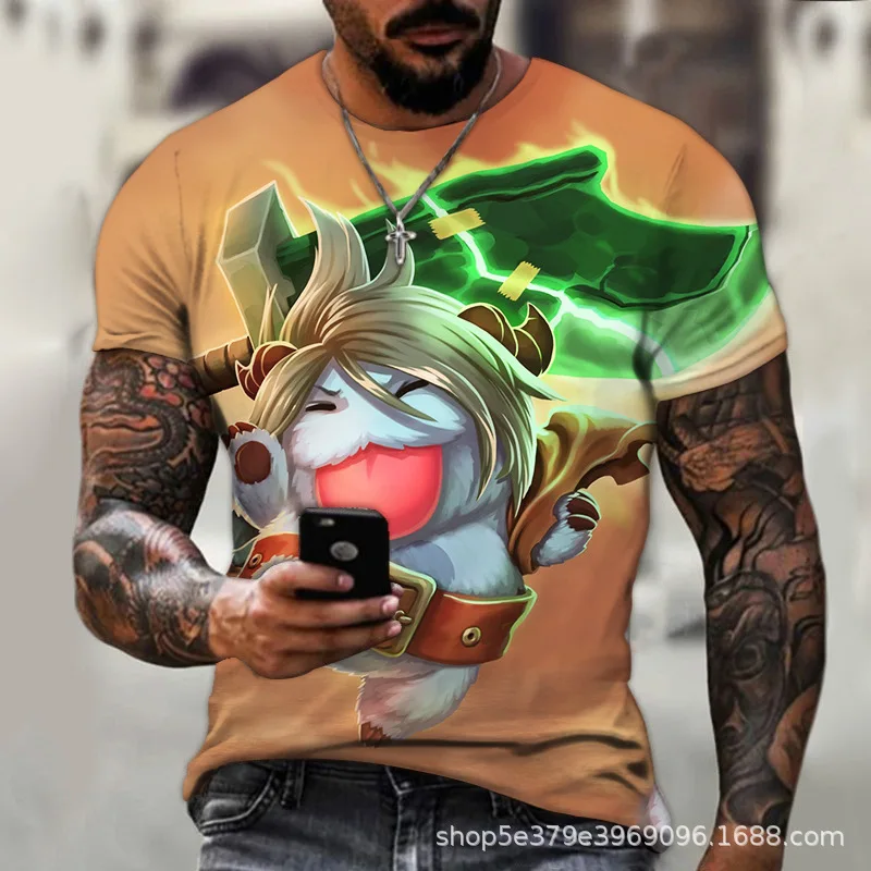 2025, neues, meistverkauftes Herren-T-Shirt League of Legends mit Digitaldruck in Übergröße.