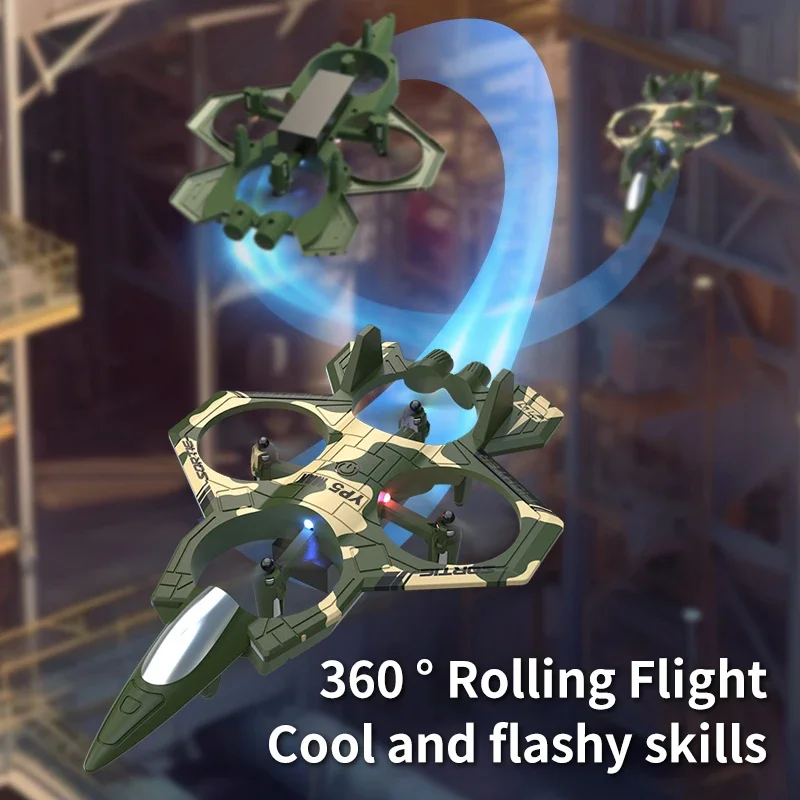 戦闘機 クアッドコプター ドローン スタントライト RC 飛行機 4 チャンネル ホバリング 高高度 ローリング 特殊効果