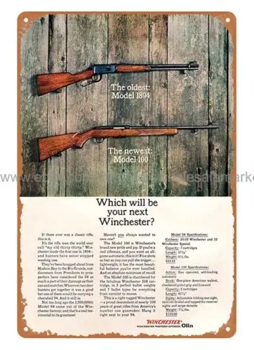 metal plaque wall decor 1961 Winchester Rifle hunting gun firearm metal tin sign 