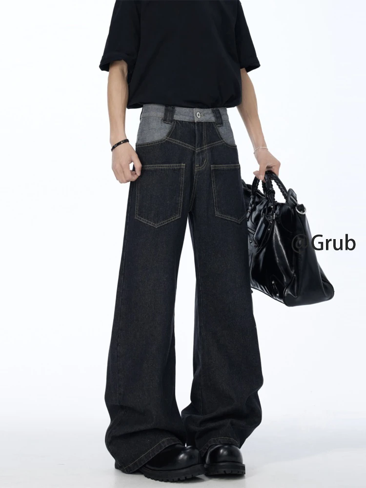 

Мужские джинсы в американском ретро-стиле, брюки-клеш для работы, весенние повседневные износостойкие из смесового хлопка