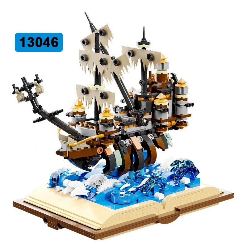 

13046 Swing Ghost Ship 1028PCS Mini Puzzle Assembly Building Block Set MOC Bricks Kid's Educational Toy Juguetes