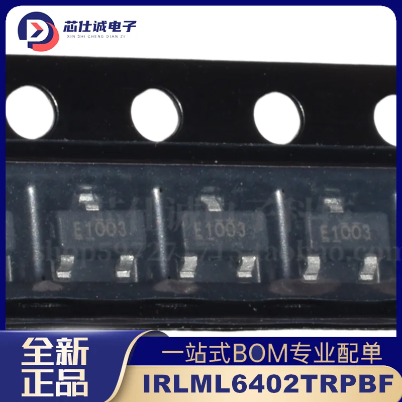 10 PZ Nuovo e Originale IRLML6402TRPBF SOT-23 P-Channel -20 V/-3.7 A MOSFET SMT