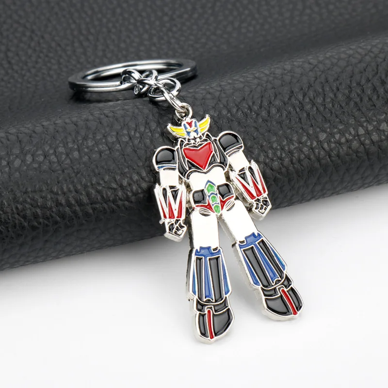 Anime Comic Mazinger Z Pendant Keychain UFO Liantaisha Robot Grendizer Logo Keyring for Men Car Bag Jewelry Accessories