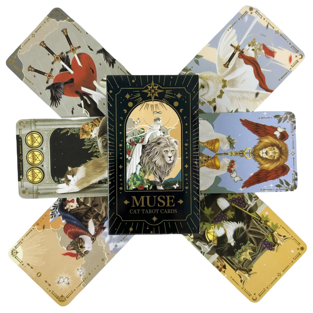 Nouveau tarot anti-anxiété pour chats, pour l'estime de soi et les affirmations contre le stress, pour les émotions liées à l'anxiété, cadeau pour femmes et hommes
