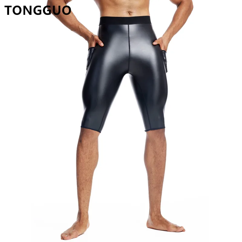 

Новый стиль, брюки из искусственной кожи, формирователь талии, трусики с контролем, компрессионное нижнее белье, шорты для фитнеса с карманами