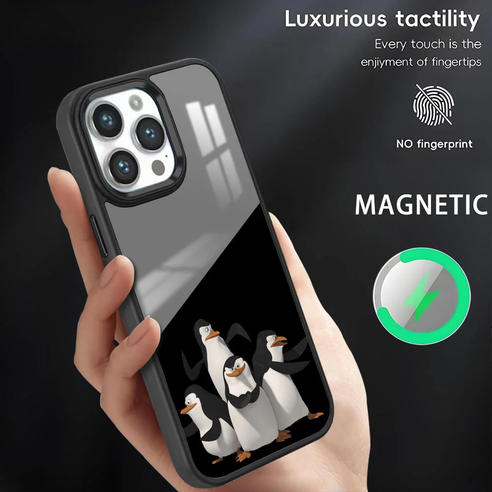 P-Penguins of M-Madagascar Phone Case For iPhone 16 15 14 13 12 11 Pro Max Plus Mini Magnetic Magsafe Wireless Charging Cover