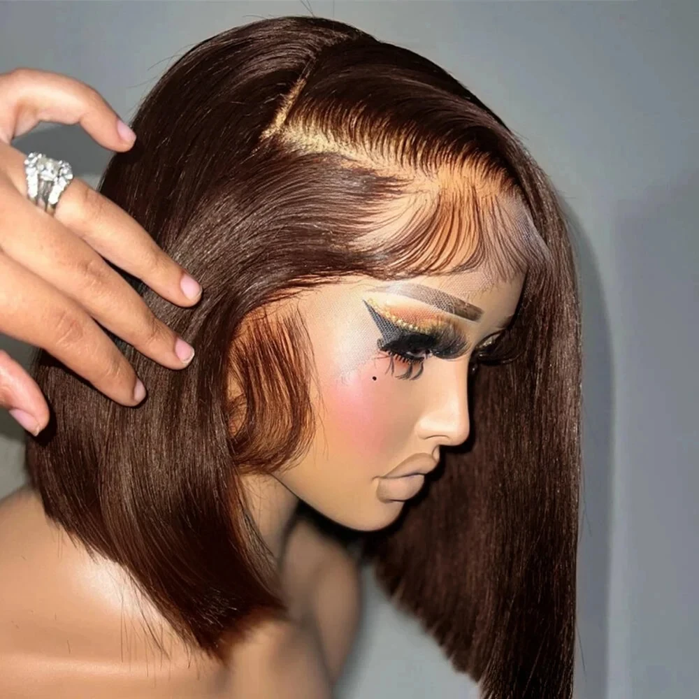 200-density-full-frontal-13x4-hd-transparent-lace-4-chocolate-brown-straight-short-bob-wig-human-hair-wigs-4x4-5x5-lace-closure